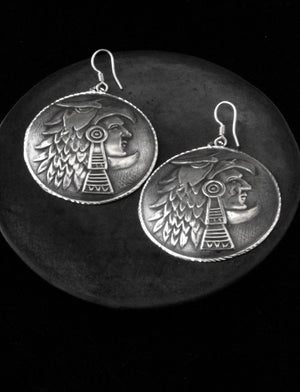 Authentic .950 silver Eagle Warrior earrings