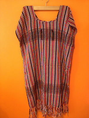 Handmade cotton tunic with stripes