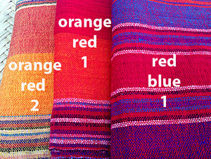 Handwoven wool shawl scarf reds