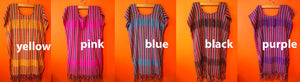 Handmade cotton tunic with stripes colors