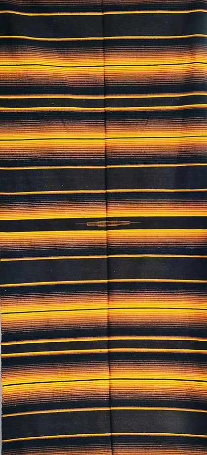 sarape saltillo Mexican striped blanket sombra yellow brown