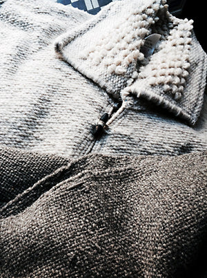 Handmade wool vest grey color