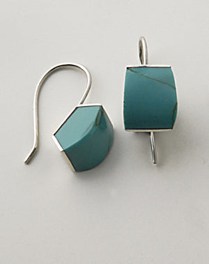 Luxury .950 silver turquoise earrings