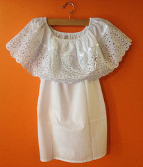 Authentic Mexican Peasant blouse with openwork embroidery