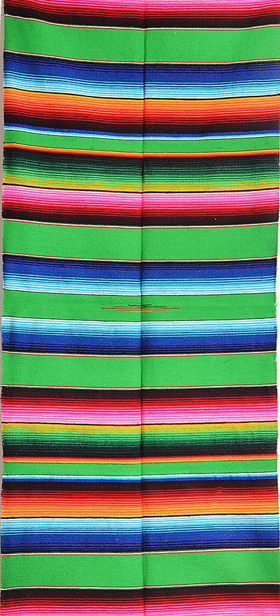 sarape saltillo Mexican striped blanket traditional green