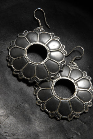 Mexican Authentic .950 Silver Sunflower Earrings